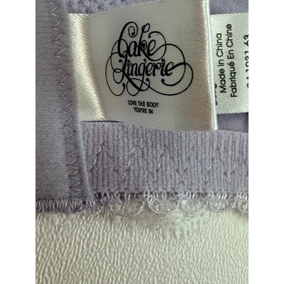 Cake Lingerie Balcony Style Flexible Wire Embroidery Purple Nursing Bra Size 34D - Picture 12 of 16